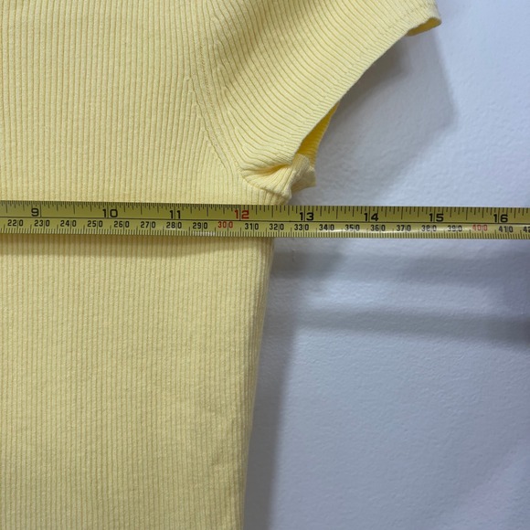 Polo Ralph Lauren Womens Dress 4 Pleat Fit Flare Short Sleeve Midi Butter Yellow - Picture 8 of 10